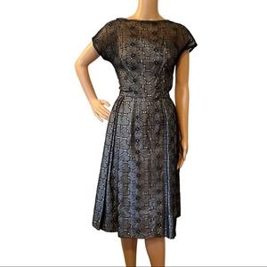 Vintage 50s 60s Black Cocktail Dress